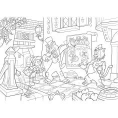 Disney Pinocchio 2-in-1 Maxi 35-teiliges Puzzle und Malvorlage 70x50cm – Lisciani Bild 2