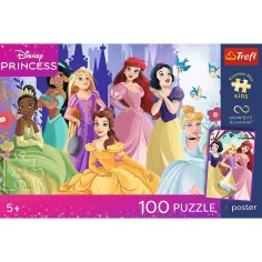 Disney Prinzessinnen 100-teiliges UFT-Puzzle mit Poster - Trefl