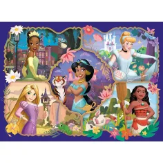 Disney-Prinzessinnen und ihre Tiere 2-in-1 24-teiliges Eco-Mini-Puzzle und Ausmalbild 35 x 25 cm – Lisciani Bild 2