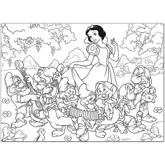 Disney Schneewittchen 2-in-1 Maxi-Puzzle mit 150 Teilen und Malvorlage 70x50cm – Lisciani Bild 2
