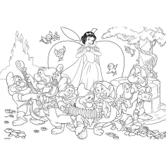 Disney Schneewittchen 2-in-1 Maxi-Puzzle mit 24 Teilen und Malvorlage 70x50 cm – Lisciani Bild 2