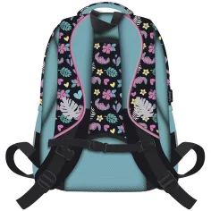 Disney Schultasche/Rucksack mit Stitch-Motiv, 4-fächerig, mit blauem Pompon BPL58, 40x29x19 cm Bild 2