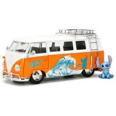 Disney Stitch – 1961 Volkswagen Bus Spielzeugauto mit Stitch-Figur 1/24 - Jada Toys Bild 3