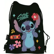 Disney Stitch Schwarzer Aloha Turnbeutel, Sportbeutel 34x43 cm
