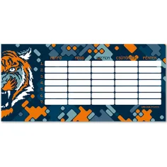 Doppelseitiger Stundenplan „Roar of the Tiger“
