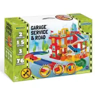 Dreistöckige Service-Garage mit 1,5 m Strecke und Zubehör - Wader