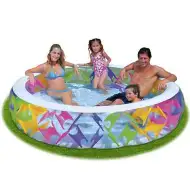 Durchsichtiger Pool mit bunten Elementen - Intex