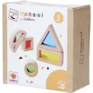 Eichhorn: Holz Montessori Formen mit bunten Fenstern – Bauset zur Sinnesentwicklung – Simba Toys