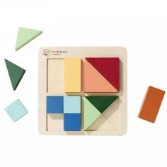 Eichhorn: Montessori-Holz Farb- und Formenpuzzle – Logikspiel für kleine Hände – Simba Toys Bild 2