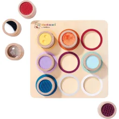 Eichhorn: Holz-Montessori-Sensorik-Zylinder-Zuordnungsspiel – Holzspielzeug zur Förderung des Tastsinns – Simba Toys Bild 2