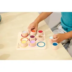Eichhorn: Holz-Montessori-Sensorik-Zylinder-Zuordnungsspiel – Holzspielzeug zur Förderung des Tastsinns – Simba Toys Bild 3