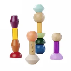 Eichhorn: Montessori-Holzturm Bausteine – Kreatives Balancierspiel - Simba Toys Bild 2