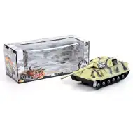 Ein sandfarbener Tarnpanzer