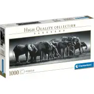 Elefantenherde HQC 1000-teiliges Panorama-Puzzle - Clementoni