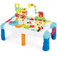 Entwicklungsspieltisch mit Bausteinen im Koffer, 213 Stück