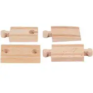 Ergänzungsset für Holzbahnschienen, 4 Stück