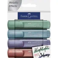 Faber-Castell: 1546 Metall Textmarker-Set 4er-Pack