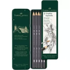Faber-Castell: Aquarell-Grafitstift-Set in Metalldose, 5-teilig Bild 2