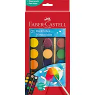 Faber-Castell: Aquarellfarben 21er-Set mit 30mm Scheiben