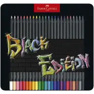 Faber-Castell: Black Edition Buntstifte 24er-Set in Metalldose