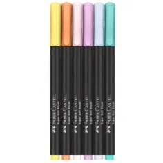 Faber-Castell: Black Edition Pastellfarben 6er-Set farbige Filzstifte Bild 2