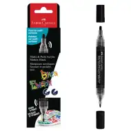 Faber-Castell: Black Edition Shake &amp; Paint doppelseitiger schwarzer Marker mit 3 mm und 1 mm Spitze