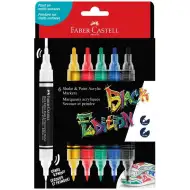 Faber-Castell: Black Edition Shake &amp; Paint doppelseitiges Farbstift-Set, 6 Stück, mit 3 mm und 1 mm Spitzen