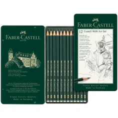 Faber-Castell: Castell 9000 Graphitbleistift 12er-Set in Metalldose Bild 2