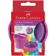 Faber-Castell: Click and Go rosa Marmor-Pinselbecher