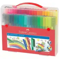 Faber-Castell: Connector Filzstift-Set – 80-teiliges Set in praktischer Kunststoffbox