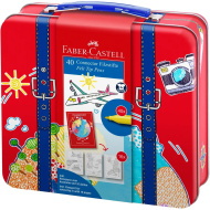 Faber Castell: Connector Filzstift-Set, 40 Stück im kleinen Koffer