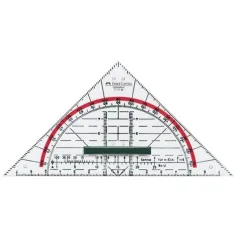 Faber-Castell: Dreieckiger Geodreieck mit Winkelmesser Bild 2