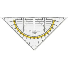Faber-Castell: Dreieckiger Geodreieck mit integriertem Winkelmesser Bild 2