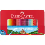 Faber-Castell: Farbstift-Set im Metallkasten, 60 Stück