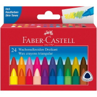 Faber-Castell: Jumbo Dreieck-Wachsmalkreiden 24er-Set
