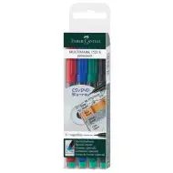 Faber-Castell: Multimark Permanent Marker S 0,4mm 4er-Set