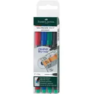 Faber-Castell: Multimark Permanent-Marker-Set 0,6mm 4 Stück