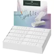 Faber-Castell: RollOn Sparkle PVC-freier Radiergummi in Weiß, 1 Stück