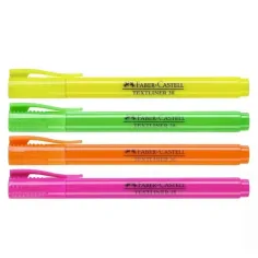 Faber-Castell: Textliner 38 Textmarker-Set mit fluoreszierenden Farben, 4er-Pack Bild 2