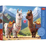 Farbenfrohe Lamas 200-teiliges Puzzle – Trefl