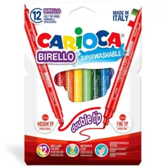 Farbiger Filzstift-Set mit zwei verschiedenen Spitzen, 12 Stück - Carioca Bild 3