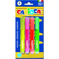 Farbsatz von dünnen Textmarkern 4 Stück - Carioca
