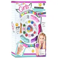 Fashion Girls: Armbandherstellungsset mit Emoji-Knöpfen und Zubehör, über 100 bunte Perlen