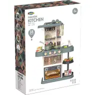 Fashion-Spielküche mit Licht und Sound, 38-teiliges Set in zwei Farben.