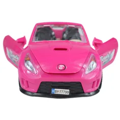 Fashion Sport Car: Rosa Sportwagen-Set mit Licht und Sound, mit Hubschrauber Bild 5