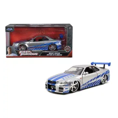 Fast & Furious: Brians 2002 Nissan Skyline GT-R (BNR34) Automodell 1/24 - Simba Toys