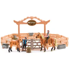 Faunica: Reitstall mit Pferden und Reitern 23-teiliges Spielset - Woodyland Bild 2