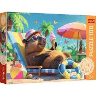 Ferienhaus Capybara 100-teiliges Puzzle – Trefl