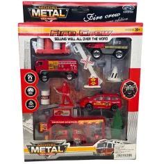 Fire Crew: Feuerwehr-Spielzeugauto-Set mit Zubehör Bild 4