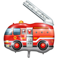 Feuerwehrauto Folienballon 65 x 51 cm